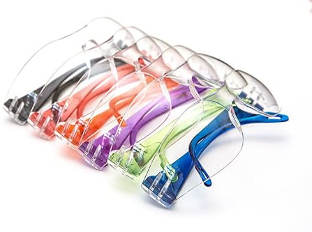 JustForKids EyePro ANSI Z87.1 EN166 Lunettes de sécurité certifiées pour enfants, lunettes de sécurité résistantes aux rayures, aux chocs et à la balistique avec verres transparents, monture de