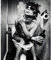 QUANHUA Toilette de Mode Sexy Femme Impressions sur toile, Bar Moderne Fille Fumer et Boire Dans les Toilettes Peinture en Noir et Blanc Photo Poster- sans cadre,A,40x60cm