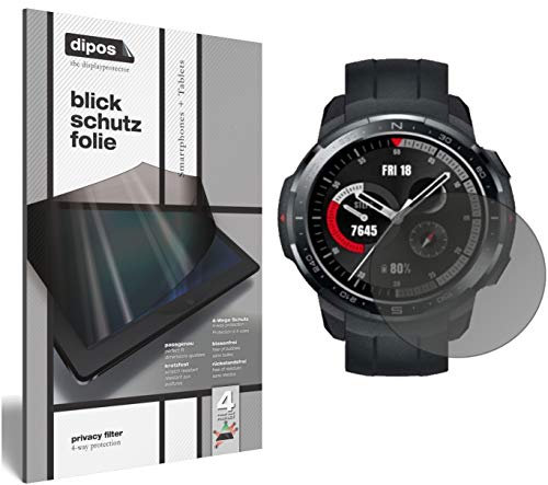 dipos I Blickschutzfolie kompatibel mit Honor GS Pro Smartwatch (48mm) Display-Schutzfolie matt mit 4-Wege Sichtschutz-Effekt