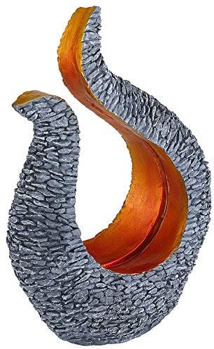 etc-shop LED Solar Lampe GRAU GOLD Stein Optik Skulptur Garten Außen Beleuchtung Balkon Hof Deko Design Leuchte