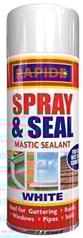 Spray N Seal Mastic Spray Paint Sealant Roof Window Pipes Guttering 300ml (1, White)