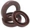 2 Stück Doppel-Lippenabdeckung Fluor TC Wellendichtring mit Garter Spring, Schaftdurchmesser 14mm, Außendurchmesser 20mm, Länge 5mm Skelett Öldichtung, FKM 14x20x5mm