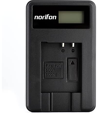 CGA-S007 LCD USB Charger for Panasonic DMC-TZ11, DMC-TZ15, DMC-TZ4, DMC-TZ5, Lumix DMC-TZ1, DMC-TZ2, DMC-TZ3, DMC-TZ4K, DMC-TZ4S, DMC-TZ50 Camera and More
