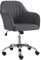 Yaheetech Sedia Scrivania Poltroncina Ufficio Ergonomica in Velluto Girevole a Rotelle Reclinabile Altezza Regolabile Imbottita Portata 136 kg Grigia