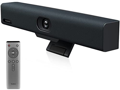 Yealink UVC34 4K Conference Room Camera System 10 Microphone 8 MP All-in-One Video Conferencing System AI Auto Framing 120° Field of View Microsoft Teams Certified Webcam Zoom Rooms USB-A