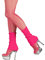 PrettyLoveHose Jambière Guêtres Danse 80s Taille unique (Noir, Blanc, Jaune, Bleu, Rose, Rouge, Vert, Orange) (Rose Fluo), (105-6030)