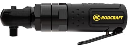 Rodcraft RC3203 Druckluft Mini-Schlag-Ratsche - Vierkant 3/8 Zoll mit 1/4 Zoll Bit-Aufnahme, 50 Nm Drehmoment, bis zu 600 U/min, hohe Arbeitssicherheit durch Stift-Schlagwerk