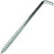 Aerzetix - C58024 - Set di 10 ganci per avvitare a forma di L Ø6x100mm - gancio con vite autofilettante - in acciaio zincato - colore argento