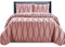 New Quilted Bedspread Throw Embossed Pattern Frilled Bedspreads with Matching Pillow Cases - Luxury Bedspread Bed Throw Coverlets Bedding Set (Pink, Single)