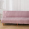 Surwin Housse de Canapé sans Accoudoir élastique Canapé 2/3 Places, Seersucker Housse de Clic Clac Couverture de Canapé-lit Universel Tout Couvert Canapé Pliant Protecteur (Rose,3 Places)
