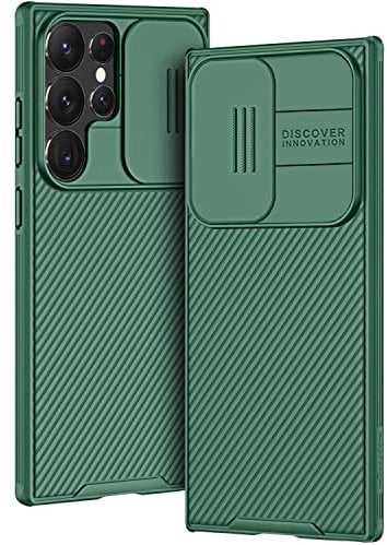 AROYI Handyhülle Kompatibel mit Samsung Galaxy S23 Ultra Hülle, Samsung S23 Ultra Hülle Kameraschutz mit Slide Camera Handyhülle für Samsung Galaxy S23 Ultra 5G Hülle (6,8 Zoll) - (Grün)