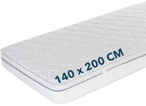 Ortho-Relax Matratze 140x200cm 19cm hoch, Bett Härtegrad H4 & H5, 100 Nächte Probeschlafen, wendbare Matratze mit weicher & Fester Seite, Wendematratze 7-Zonen-Spezial-Komfortschaum-Matratze