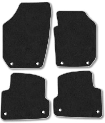 Skoda Roomster (2006-2015) Carpet Car Mats | Grey Edge Trim Tailored Fit Floor Mats Full Coverage Protection Accessories Easy Clean Anti Slip Made in the UK