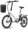 Fafrees E-Bike Klapprad 20 Zoll, Elektrofahrrad Ebike Herren 36V 16.75Ah Akku, E-Fahrrad Damen 250W, Pedelec 25km/h, Reichweite bis zu 130 km, F20 Light (Fahrradkorb, Weiß)
