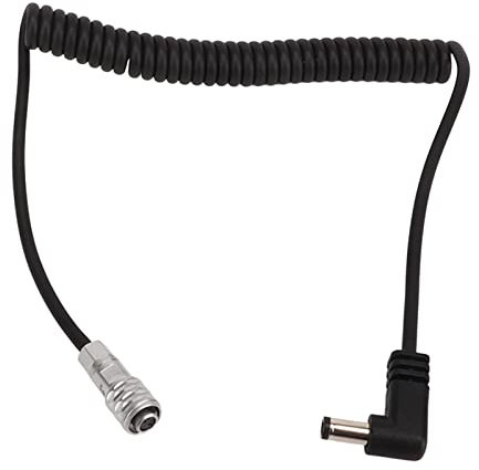 Cable de Alimentación para BMPCC 4K 6K, Cable de Alimentación de Resorte de 2 Pines Reemplazo del Cable de Alimentación de CC de la Cámara para BMPCC 4K 6K