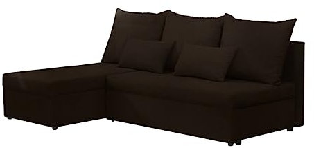 BROMARKT Ecksofa SERTA L-Form Schlafsofa Wohnlandschaft Links/Rechts Couch, Bettkasten,Schlaffunktion,viele Farbvarianten (Links, Rino 29 - Braun, h80 x t141 x b200 cm)