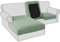 Sofa Sitzkissenbezug, Samt Stretch Bezug für Sofa Sitzkissen, Elastische Couchüberzüge, Sofasitzbezug Schonbezug Ersatz für einzelne Kissen (Großer 1-Sitzer,Hellgrün)