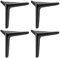 4pcs Pieds de Meuble Metal Noir,Pied de Table Modernes en Métal en Forme de Triangle,Pieds de Rechange pour Canapé/Armoire/Table de Chevet/Meuble TV/Meuble de Salle de Bain (20cm/7.87in)