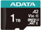 ADATA Premier Pro AUSDX1TUI3V30SA2-RA1 Carte mémoire microSDXC UHS-I U3 V30 Classe 10 A2 avec Adaptateur 1 to