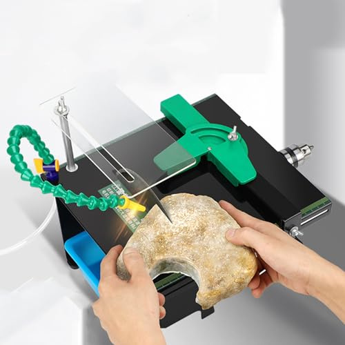 Scie Lapidaire pour Bijoux,Mini scie de table pour lapidaire,Polisseuse de roche,Machine à polir avec arbre flexible pour bijouterie