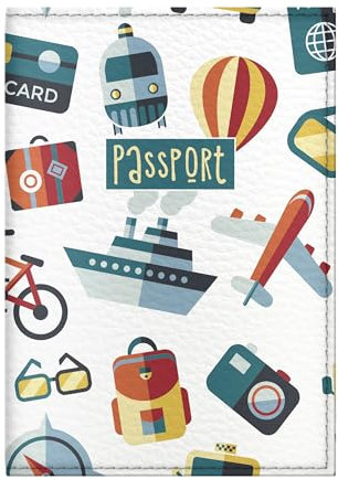 Quttie Reisepasshülle für Kinder, Damen und Herren, süße passhülle, reisepass (Tourist Pattern)