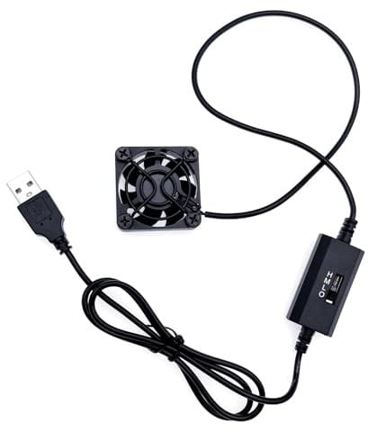 JZK 40mm USB 5V Cooling Fan with 3 Adjustable Speeds Ventilation in Computer Case, 3D Printer, Video Audio DIY Case, TV Box, Power Amplifier, Electronic Load Test and Projector