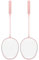 Fydun Badmintonschläger-Set für Spiele Im Freien, Hinterhof, Inklusive 2 Schlägern, 3 Nylon-Federbällen und 1 Tragetasche für Anfänger und Erwachsene, Pink Applied Family (PINK)
