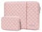 MOSISO Tablet Sleeve Case for 11 inch iPad Pro M4 & iPad Air M2 2024, iPad Pro 11 M2 M1, iPad 10th 10.9, iPad 9/8/7 10.2, iPad Air 5/4 10.9, Square Quilted Vertical Bag with Small Case, Chalk Pink