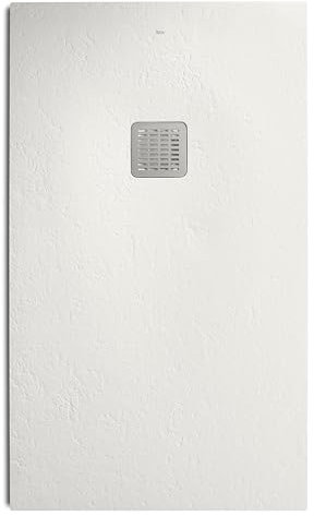 ROCA Receveur de douche POLO+ résine Stonex antidérapant et découpable - Avec grille - Blanc mat 160x90cm