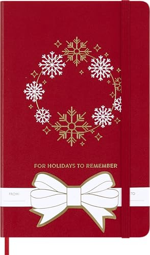 Moleskine Holiday Notizbuch, L/A5, Liniert, fester Einband, Scharlachrot