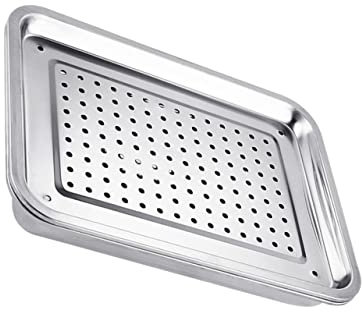 CIYODO Tea Cup Tray Square Plate Japanese Style Tea Tray Stainless Steel Perfect for Home Office