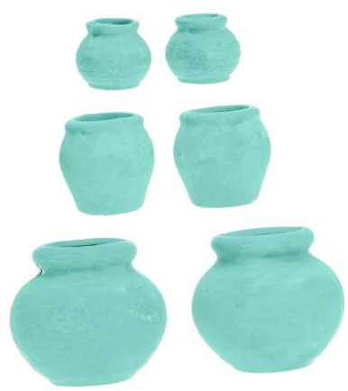 ROMISBABA 6pièces Pots De Miniatures pour Maison De Poupée Petits Récipients Décoratifs pour Plantes pour Aménagement Intérieur Et Décoration De Chambre