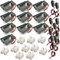 Lsgoodcare 10Pcs 9V Battery Case Holder with Switch, 10Pcs 9V Battery Power Connector Snap Clip Adapter, 10Pcs Cable Wire Connector Push Quick Wire Cable Connector Spring Clamp Terminal