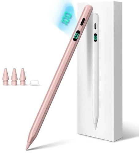 Stylus Pen for iPad 2025-2018 with LED Power Display Fast Charge,Palm Rejection Pencil for iPad 10/9/8/7/6th,11th A16,Air 11/13 M2/M3,Pro 11/13 M4,Pro 12.9,Air 5/4/3,Mini 7/6/5