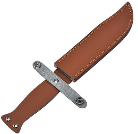 DONGKER Messerscheide, Lederscheide für Messer, Leder Messerhülle mit Gürtelschlaufe und Metallknopf zum Kochen im Freien und Angeln (ohne Klingen)