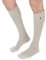 Steigenhöfer Manufaktur Trachtensocken Herren und Damen Lang – Klassische Trachtenstrümpfe im Zopfmuster – Oktoberfest Strümpfe aus Baumwolle für Männer & Frauen – Naturbraun mit Edelweiß – 43-44