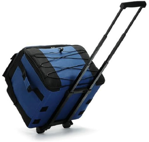 Rolling Cooler with Wheels and Handle, 38L Leakproof Soft Sided Travel Cooler, Enhanced Stability Wheeled, Insulated Cool Bag for Camping, Grocery, Beach, Outdoor
