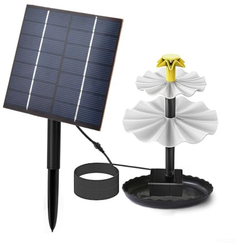 Solarbrunnen für den Außenbereich, 2 W, geteiltes Design, für Vogelteiche und Gärten