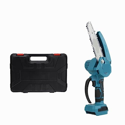6 pouces 1200W Mini scie à élaguer électrique sans fil scie à chaîne à main sans brosse scie électrique à bois outil de coupe outil de jardin(1 UK)