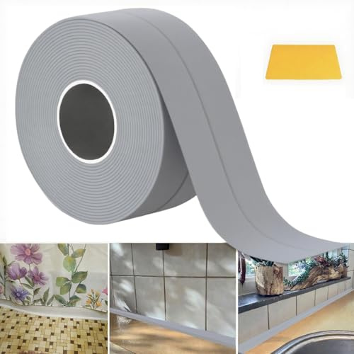 Weichsockelleiste Selbstklebend Weiß 2x2cm 6M Sockelleiste Selbstklebende PVC Weichsockelleiste Flexibel Fussleisten Selbstklebend Flexible Knickleiste für Küche Bad Badezimmer