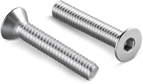 ORTAVA 60 Stück Senkkopfschrauben M5 x 20 mm, M5 Schrauben Edelstahl A2 V2A DIN 7991, Senkkopf Innensechskant Vollgewinde