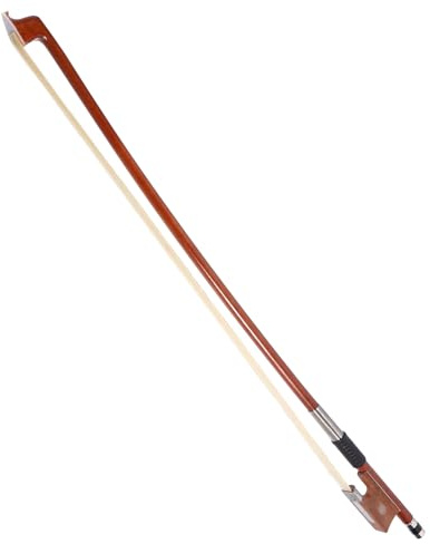 Geigenbogen aus Rotem Sandelholz 1/10 für Violine, Pferdehaar | 1 Stück, Passendes Zubehör für Schüler und Musiker, Geschwungene Form, Geigenzubehör für Ersatzbogen Zufällige Farbe