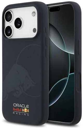 CG MOBILE Red Bull Silikon-Einzelbullenlogo kompatibel mit MagSafe Hülle für iPhone 17 Pro (Marineblau)