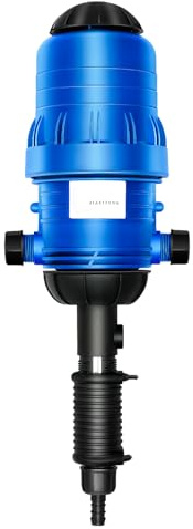 Inyector de fertilizante para riego por goteo – Bomba dosificadora accionada por agua con ajuste de precisión (0,4 – 4%) – hasta 2500 l/h, para jardín e invernadero