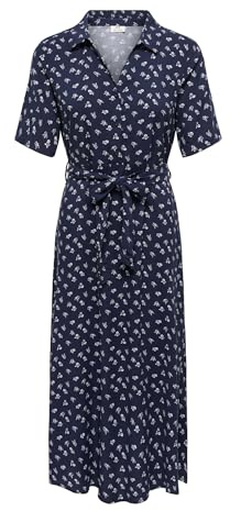 ONLY Damen Kleid | Normal geschnitten fit, 3/4 Arm, Midi, Casual, Bei max. 30 grad waschen