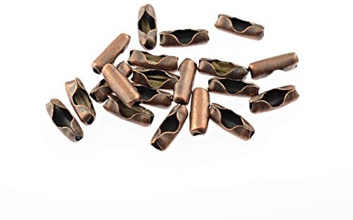 Verschlüsse für 2,4mm Kugelketten in antik kupferfarben 30 Stück