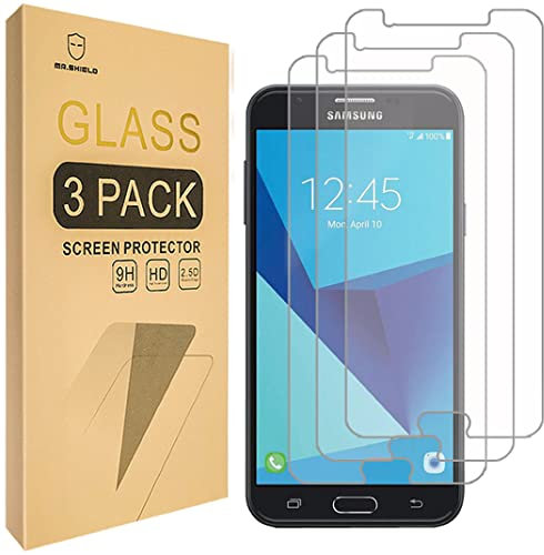 Mr.Shield Schutzfolie Kompatibel mit Samsung Galaxy J7 2017 [3 Stück] Schutzglas Schutzglasfolie 9H Härte, HD Klare Displayschutzfolie