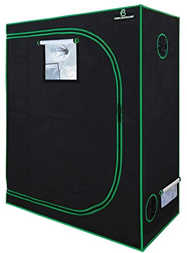 GA Grow Tent 120x60x150 CM 48''x24''x60'' Reflective Mylar Hydroponic Grow Tent with Observation Window and Waterproof Floor Tray for Indoor Plant Growing.4x2 (for 2 Plants)