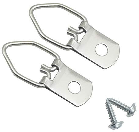 150 Sets D-Ring Steel Picture Hangers with Screws Picture Frames Picture Hang Solutions, for Hanging Clock Paintings Artwork Picture Frame Hook Photos
