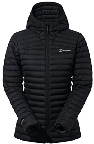 Berghaus Women's Nula Micro Synthetic Insulated Jacket | Water Resistant Coat | Lightweight | Warm, Black/Black, 10